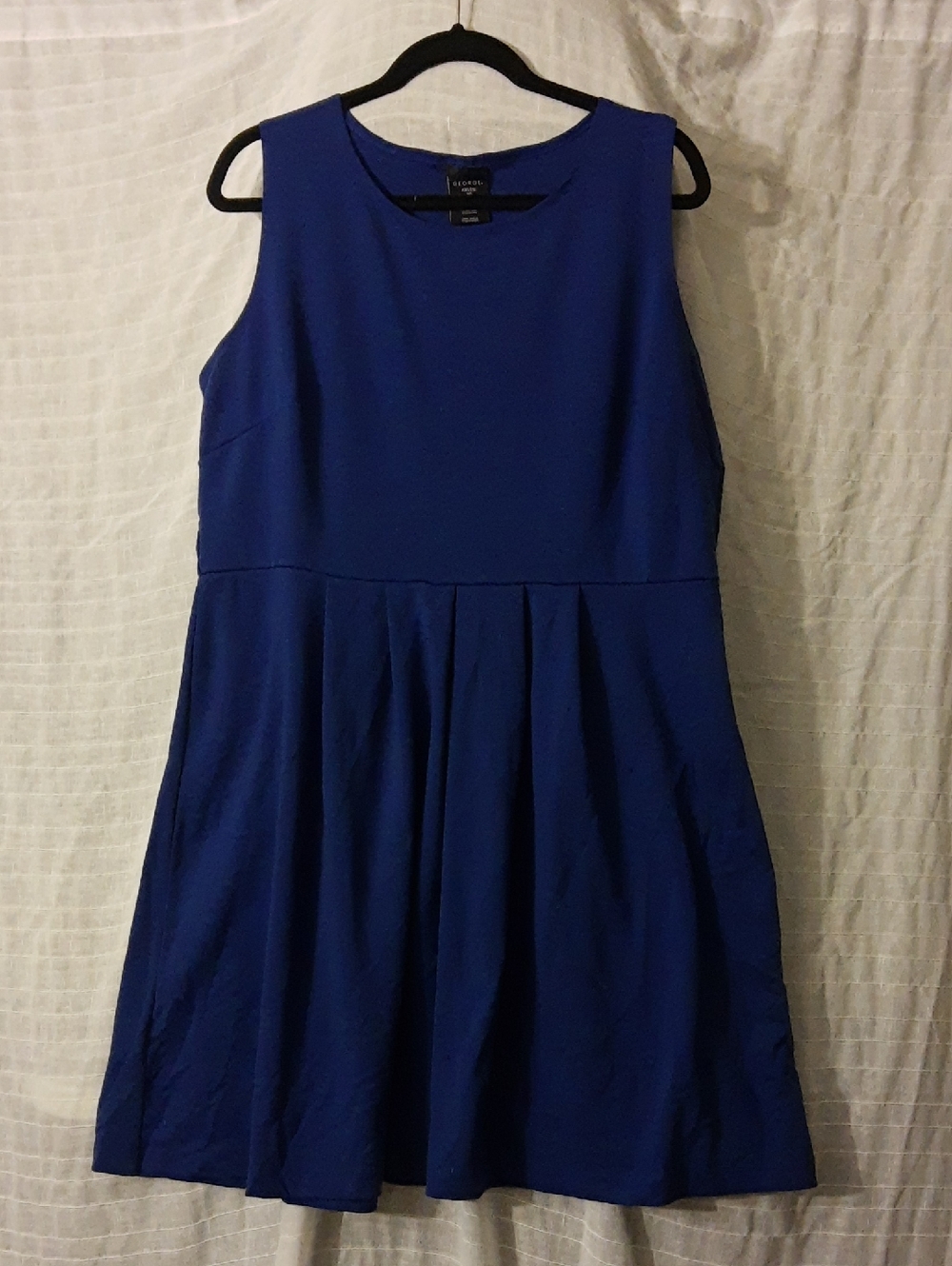 George Cobalt Blue Sleeveless Midi Dress